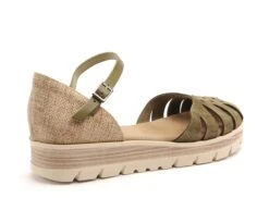 Porronet Nu Pieds Plats Femme F12860 Kaki -REN Chaussures Magasin 2704701 5