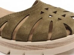 Porronet Nu Pieds Plats Femme F12860 Kaki -REN Chaussures Magasin 2704701 6