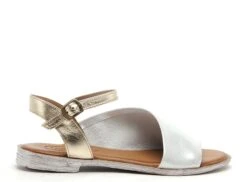 Lune Et L Autre Nu Pieds Plats Femme Sandra Blanc