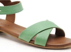 Lune Et L Autre Nu Pieds Plats Femme Colette Vert -REN Chaussures Magasin 2715601 6