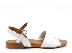 Coco Abricot Nu Pieds Plats Femme Mijoux Blanc