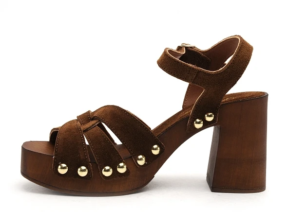 Coco Abricot Nu Pieds Talons Femme Syan Marron 3 Coco Abricot Nu Pieds Talons Femme Syan Marron – Image 3