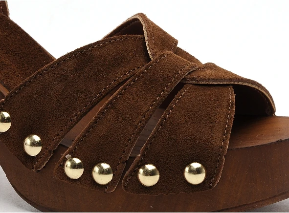 Coco Abricot Nu Pieds Talons Femme Syan Marron 6 Coco Abricot Nu Pieds Talons Femme Syan Marron – Image 6