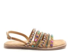 Studio Mode Nu Pieds Plats Femme Anse Iz3301 Beige