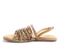 Studio Mode Nu Pieds Plats Femme Anse Iz3301 Beige -REN Chaussures Magasin 2726401 3