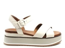 Inuovo Nu Pieds Plats Femme 983004 Blanc