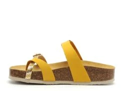 Plakton Mules Et Sabots Plats Femme Cp Bombay Jaune -REN Chaussures Magasin 2733601 3