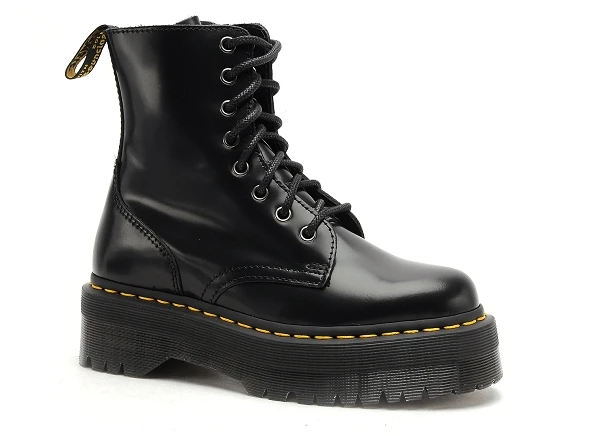Dr. Martens Dr Martens Boots Bottine Plates Femme Jadon Smooth Noir 2 Dr. Martens Dr Martens Boots Bottine Plates Femme Jadon Smooth Noir – Image 2
