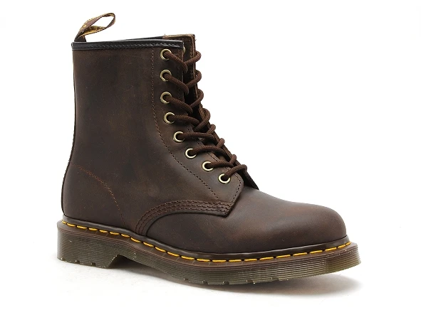 Dr. Martens Dr Martens Boots Bottine Plates Femme 1460 Gaucho Marron 2 Dr. Martens Dr Martens Boots Bottine Plates Femme 1460 Gaucho Marron – Image 2