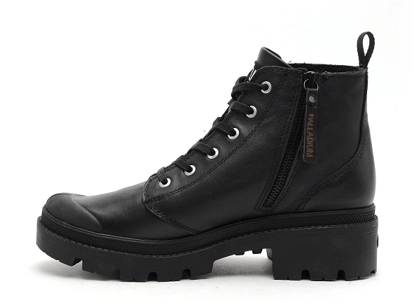 Palladium Boots Bottine Plates Femme Pallabase Leather Noir 3 Palladium Boots Bottine Plates Femme Pallabase Leather Noir – Image 3