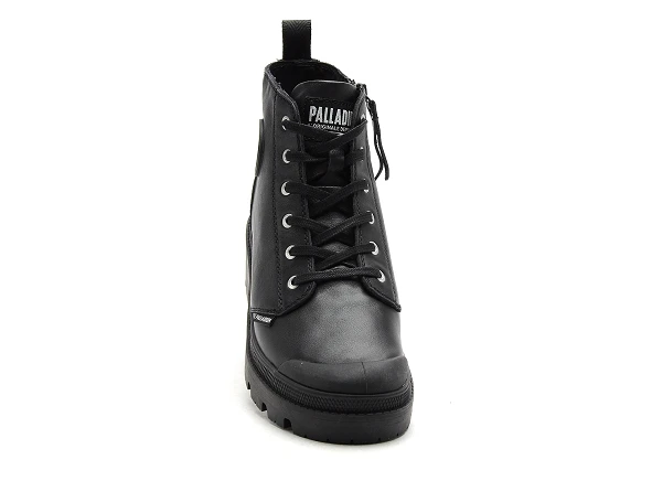 Palladium Boots Bottine Plates Femme Pallabase Leather Noir 4 Palladium Boots Bottine Plates Femme Pallabase Leather Noir – Image 4