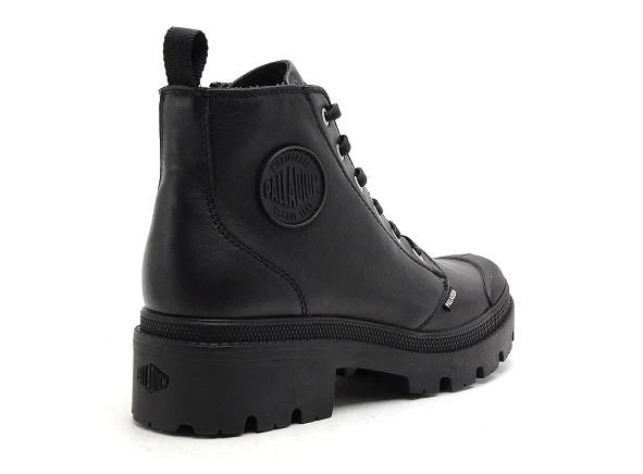 Palladium Boots Bottine Plates Femme Pallabase Leather Noir 5 Palladium Boots Bottine Plates Femme Pallabase Leather Noir – Image 5