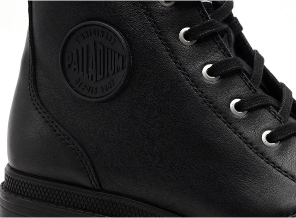 Palladium Boots Bottine Plates Femme Pallabase Leather Noir 6 Palladium Boots Bottine Plates Femme Pallabase Leather Noir – Image 6
