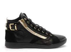 Pataugas Boots Bottine Plates Femme Palme Mix Noir