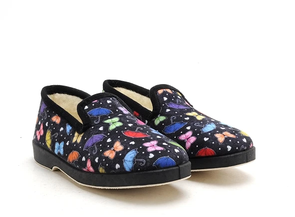 La Maison De L Espadrille Chaussons Femme 7631 6 Noir 2 La Maison De L Espadrille Chaussons Femme 7631 6 Noir – Image 2