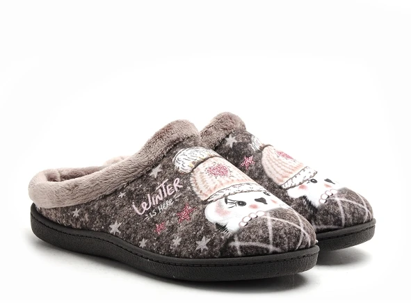Plumaflex Roal Chaussons Femme R12213 Gris 2 Plumaflex Roal Chaussons Femme R12213 Gris – Image 2