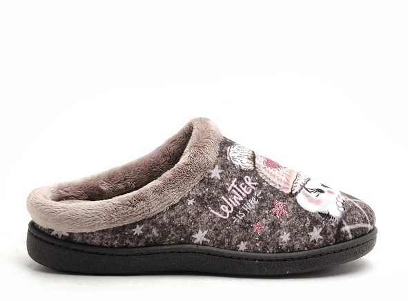 Plumaflex Roal Chaussons Femme R12213 Gris 3 Plumaflex Roal Chaussons Femme R12213 Gris – Image 3