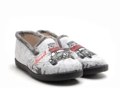 Plumaflex Roal Chaussons Homme R12228 Gris -REN Chaussures Magasin 2875001 2