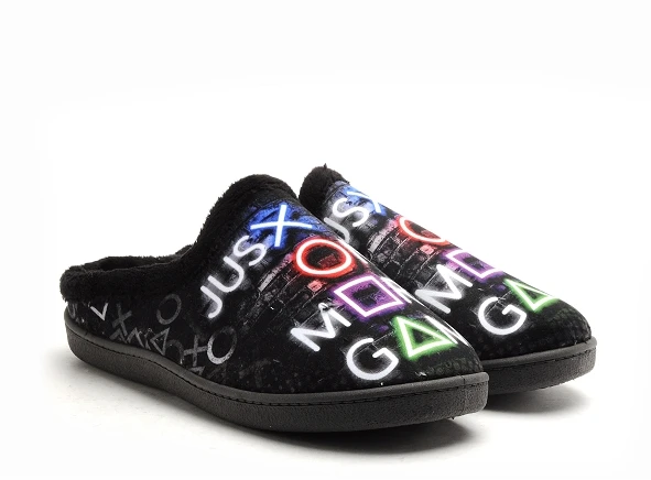 Plumaflex Roal Chaussons Homme R12229 Noir 2 Plumaflex Roal Chaussons Homme R12229 Noir – Image 2