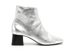 Fricote Boots Bottine Talons Femme 39532 Metal Argent