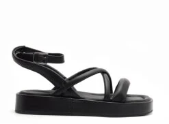 Clarks Nu Pieds Plats Femme Alda Cross Noir