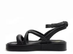 Clarks Nu Pieds Plats Femme Alda Cross Noir -REN Chaussures Magasin 2959901 3