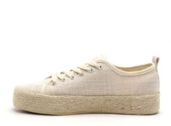 Pitas Basses Femme Ada Linen Beige -REN Chaussures Magasin 2961101 3
