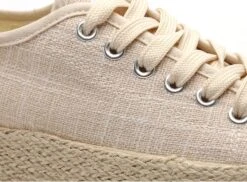 Pitas Basses Femme Ada Linen Beige -REN Chaussures Magasin 2961101 6