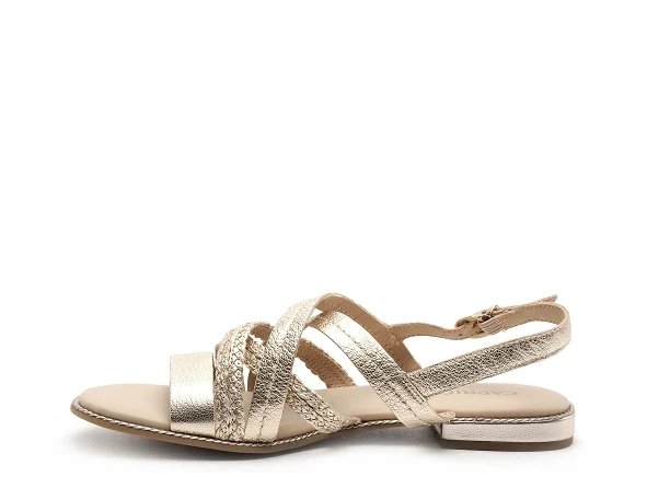 Caprice Nu Pieds Plats Femme 28100 Or 3 Caprice Nu Pieds Plats Femme 28100 Or – Image 3