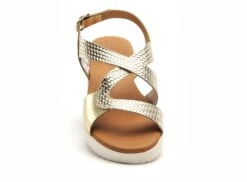 Eva Frutos Nu Pieds Talons Femme 4258 Or -REN Chaussures Magasin 2976902 4