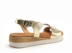 Eva Frutos Nu Pieds Talons Femme 4258 Or -REN Chaussures Magasin 2976902 5