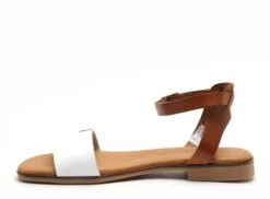 Eva Frutos Nu Pieds Plats Femme 3052 Blanc -REN Chaussures Magasin 2977503 3