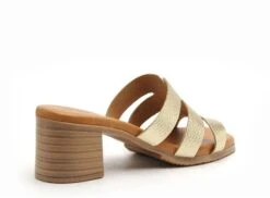 Eva Frutos Mules Et Sabots Talons Femme 3423 Or -REN Chaussures Magasin 2978002 5