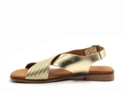 Eva Frutos Nu Pieds Plats Femme 3010 Or -REN Chaussures Magasin 2978601 3