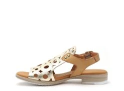 Paula Urban Nu Pieds Plats Femme 9654 Or -REN Chaussures Magasin 2978701 3