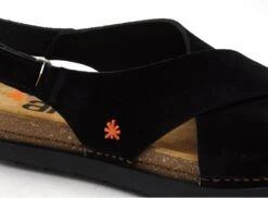 *art Art Nu Pieds Plats Femme 1710 S Rhodes Noir -REN Chaussures Magasin 2981001 6