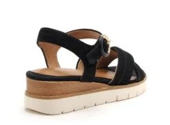 Tamaris Nu Pieds Talons Femme 28202 42 Velours Bleu -REN Chaussures Magasin 2989004 5