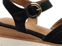 Tamaris Nu Pieds Talons Femme 28202 42 Velours Bleu -REN Chaussures Magasin 2989004 6