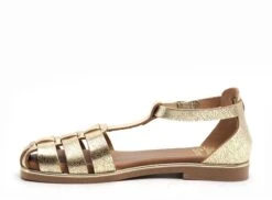 Studio Scarpe Nu Pieds Plats Femme Sn34562 Or -REN Chaussures Magasin 2996501 3