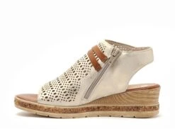 Remonte Nu Pieds Talons Femme D3075 Or -REN Chaussures Magasin 2999901 3