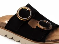 No Name Mules Et Sabots Plats Femme Sandy Slap Noir -REN Chaussures Magasin 3000801 6