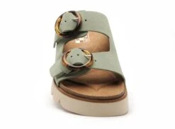 No Name Mules Et Sabots Plats Femme Sandy Slap Vert -REN Chaussures Magasin 3000802 4