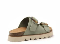No Name Mules Et Sabots Plats Femme Sandy Slap Vert -REN Chaussures Magasin 3000802 5
