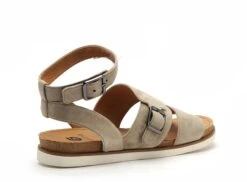 Fugitive Nu Pieds Plats Femme Madras Kaki -REN Chaussures Magasin 3003301 5