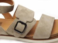 Fugitive Nu Pieds Plats Femme Madras Kaki -REN Chaussures Magasin 3003301 6