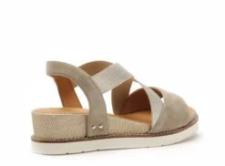 Fugitive Nu Pieds Plats Femme Biscui Kaki -REN Chaussures Magasin 3003401 5