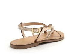 Les Tropeziennes Nu Pieds Plats Femme Chou Or -REN Chaussures Magasin 3015302 5