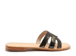 Les Tropeziennes Nu Pieds Plats Femme Hadamia F Noir