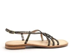 Les Tropeziennes Nu Pieds Plats Femme Hudon F Noir