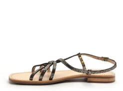 Les Tropeziennes Nu Pieds Plats Femme Hudon F Noir -REN Chaussures Magasin 3016101 3